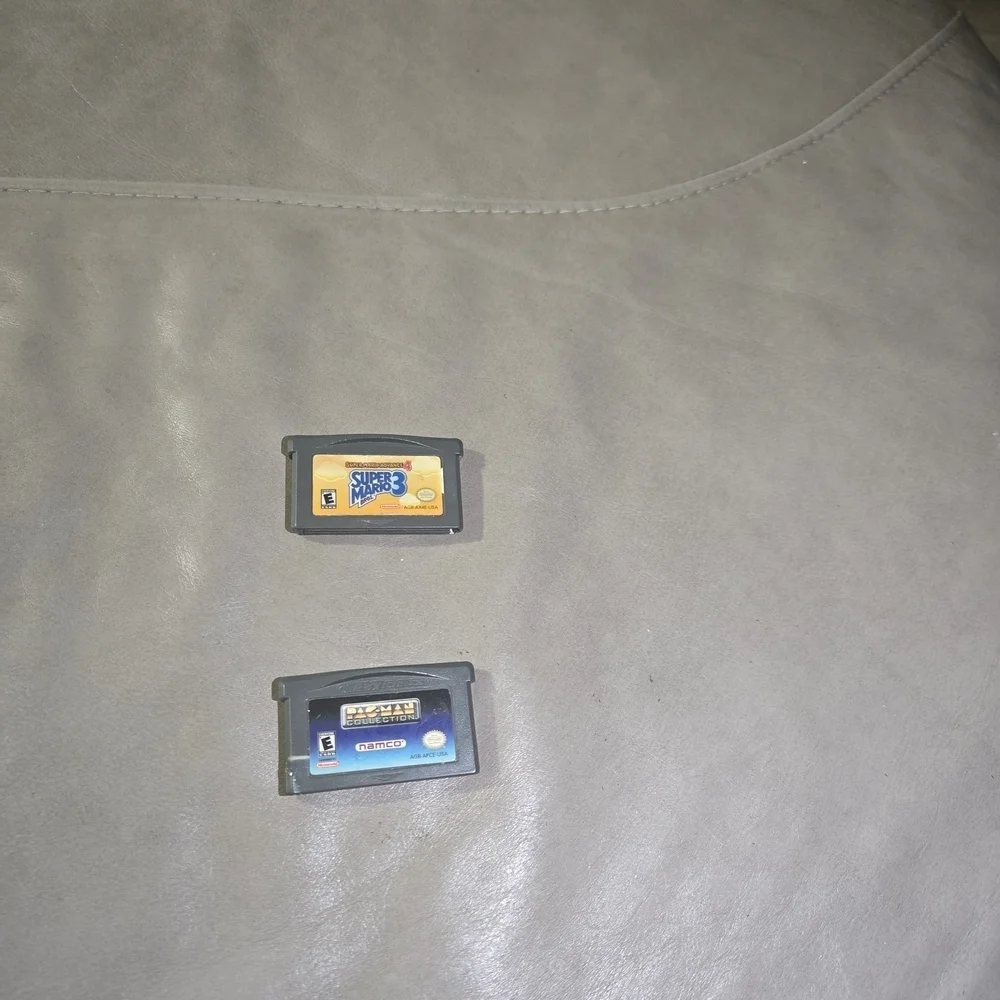 Nintendo Game Boy Advance Game Cartridges Pac- Man Collection And Super Mario 3